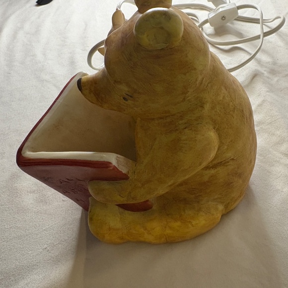 Vintage Disney Classic Winnie Pooh Piglet Book Reading Night Light Nursery Lamp - Picture 10 of 10